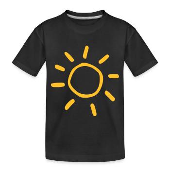 Sonne - Kinder Premium Bio T-Shirt - Schwarz - Vorne