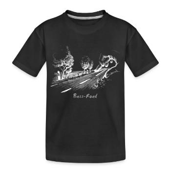 Bass-Road - Kinder Premium Bio T-Shirt - Schwarz - Vorne