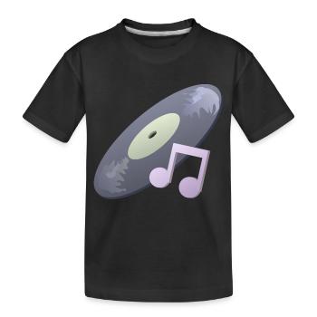 Schallplatte - Kinder Premium Bio T-Shirt - Schwarz - Vorne