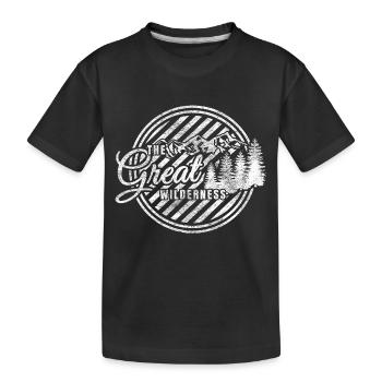 montagnes cadeaux camping woods forêt de camping - T-shirt bio Premium Enfant - noir - Devant
