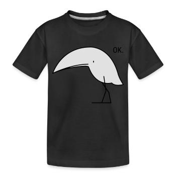 Drôle ok oiseau - T-shirt bio Premium Enfant - noir - Devant