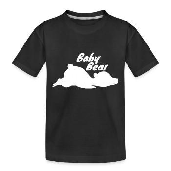 Familie Baby Bär Grunge - Geschenkidee - Kinder Premium Bio T-Shirt - Schwarz - Vorne