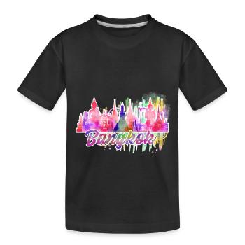 bangkok j - Kinder Premium Bio T-Shirt - Schwarz - Vorne