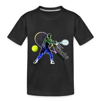 tennis 9 - Kinder Premium Bio T-Shirt - Schwarz - Vorne