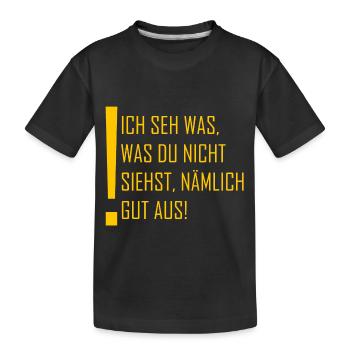 Je suis beau en jaune - T-shirt bio Premium Enfant - noir - Devant