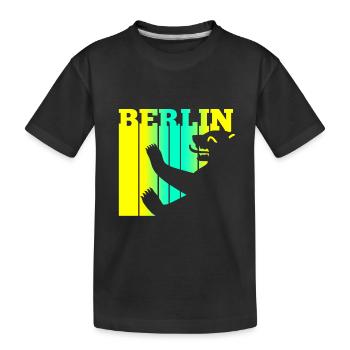 Bear of Berlin - Kids' Premium Organic T-Shirt - black - Front