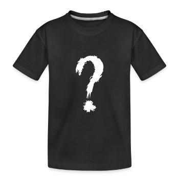 Point d'interrogation blanc - T-shirt bio Premium Enfant - noir - Devant