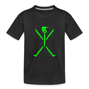 Stick figure drôle - T-shirt bio Premium Enfant - noir - Devant