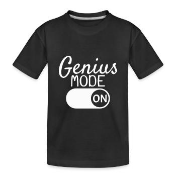 Genius Mode On Genie Besserwisser Geschenk - Kinder Premium Bio T-Shirt - Schwarz - Vorne