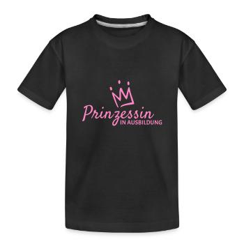 Prinzessin - Kinder Premium Bio T-Shirt - Schwarz - Vorne