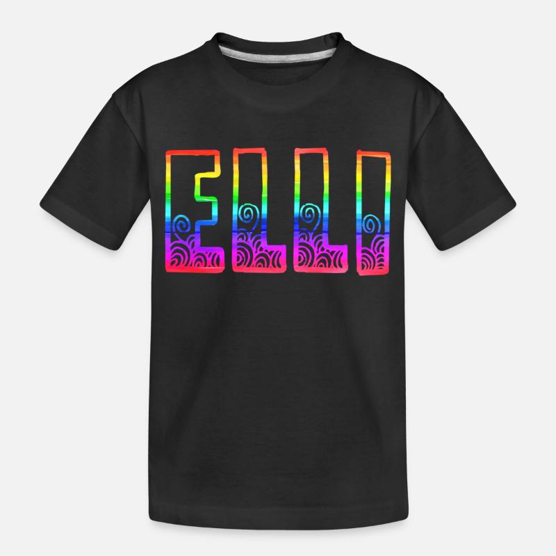 elli rs regenbogen - Kinder Premium Bio T-Shirt - Schwarz