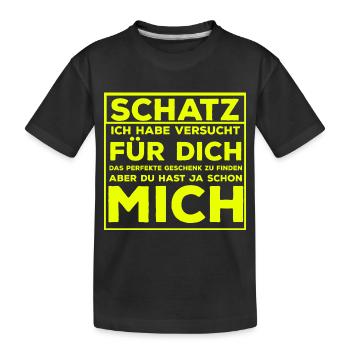 Ich liebe dich willst du mich heiraten - Kinder Premium Bio T-Shirt - Schwarz - Vorne