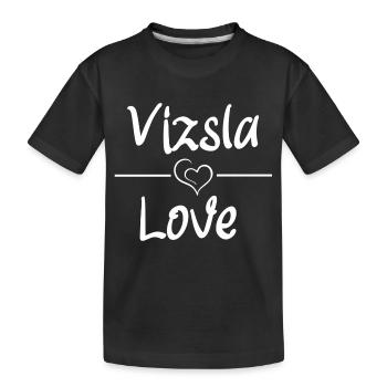 Vizsla Love - Kinder Premium Bio T-Shirt - Schwarz - Vorne