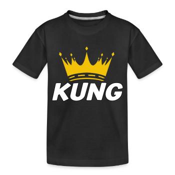 King - Kids' Premium Organic T-Shirt - black - Front