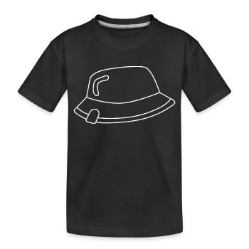 Panama Hut - Kinder Premium Bio T-Shirt - Schwarz - Vorne