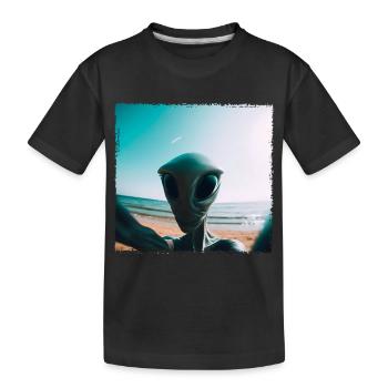 Alien Beach Selfie - T-shirt bio Premium Enfant - noir - Devant