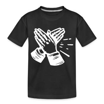 Mains Applaudissements Applaudissements - T-shirt bio Premium Enfant - noir - Devant