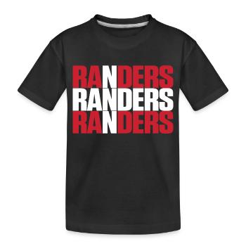 Randers Denmark Flag - Kids' Premium Organic T-Shirt - black - Front