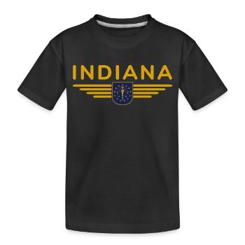 Indiana Fan T-Shirt – Show pride! - Kids' Premium Organic T-Shirt - black - Front