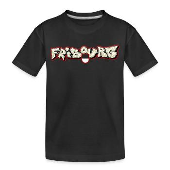 Fribourg Graffiti - T-shirt bio Premium Enfant - noir - Devant