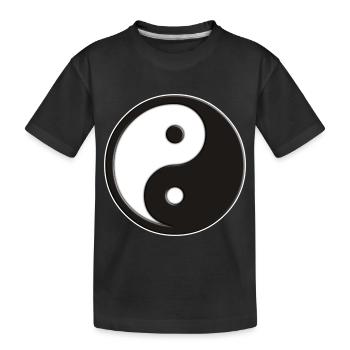 Yin et Yang symbole | noir et blanc - T-shirt bio Premium Enfant - noir - Devant