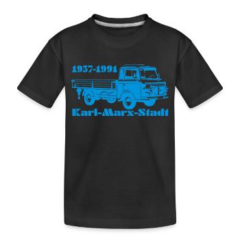 Barkas Pritsche B1000 - Kinder Premium Bio T-Shirt - Schwarz - Vorne