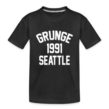 Grunge 1991 Seattle - Kids' Premium Organic T-Shirt - black - Front