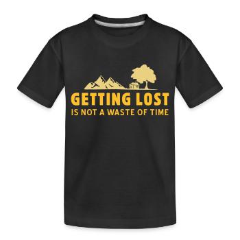 Se perdre - Chemise pour les amoureux de la nature Forest Nature - T-shirt bio Premium Enfant - noir - Devant
