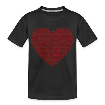 cœur - T-shirt bio Premium Enfant - noir - Devant