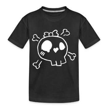 skully - Kinder Premium Bio T-Shirt - Schwarz - Vorne