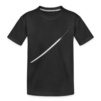 japanese katana sword samurai schwert japanisches - Kinder Premium Bio T-Shirt - Schwarz - Vorne