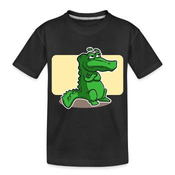 crocodile doux - T-shirt bio Premium Enfant - noir - Devant