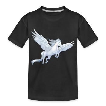 Pegasus 8 - Kinder Premium Bio T-Shirt - Schwarz - Vorne