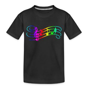Notes de musique - T-shirt bio Premium Enfant - noir - Devant