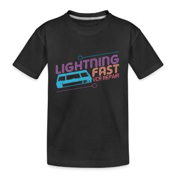 Drôle VHS VCR Vintage des années 90 des années 80 chemise cadeau - T-shirt bio Premium Enfant - noir - Devant
