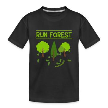 Run Forest Run Jour de la Terre 2018 - T-shirt bio Premium Enfant - noir - Devant