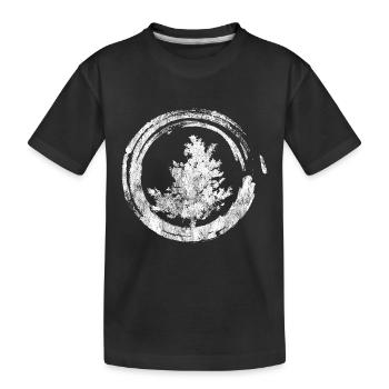 Tree nature conservation nature planting shirt trees - Kids' Premium Organic T-Shirt - black - Front