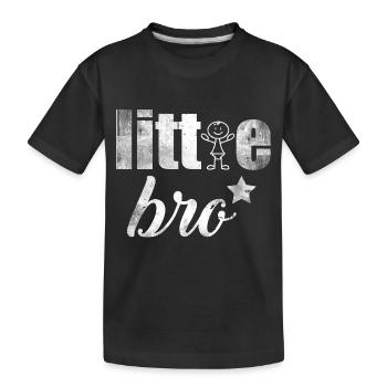 Little Brother Little Bro Gift siblings - Kids' Premium Organic T-Shirt - black - Front