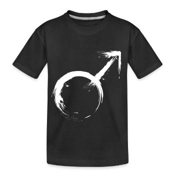 Männliches Geschlechtssymbol Symbol Vektor - Kinder Premium Bio T-Shirt - Schwarz - Vorne