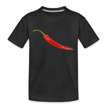 Chili pepper - Kids' Premium Organic T-Shirt - black - Front