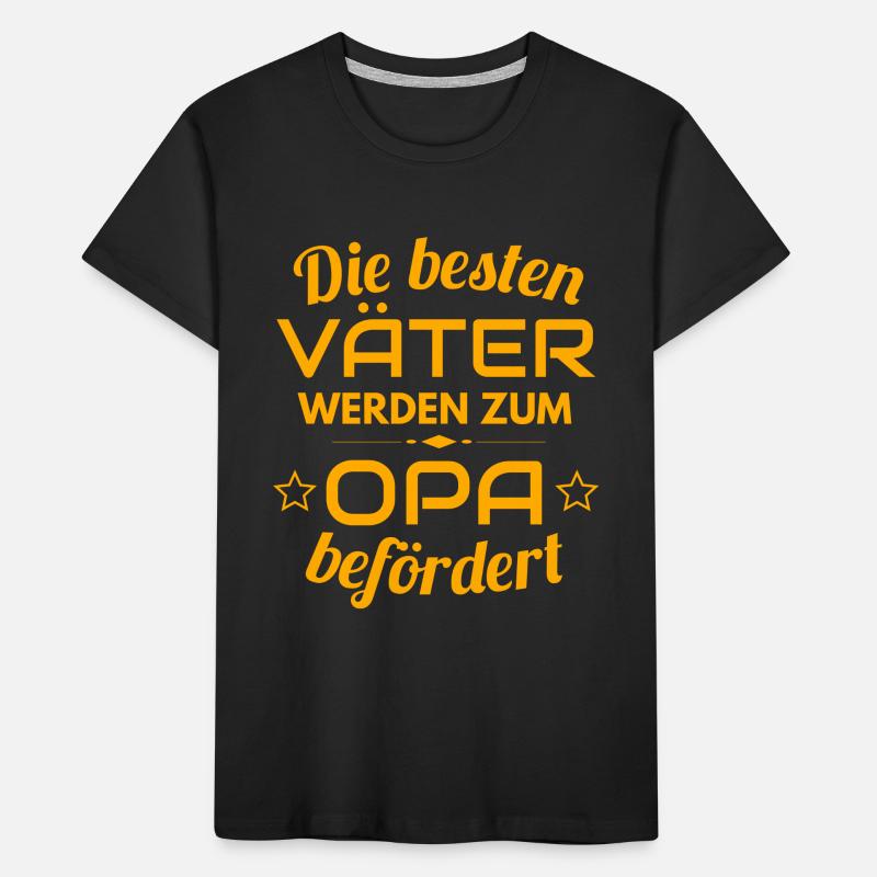 Zum Opa befördert Kinder Premium Bio T-Shirt