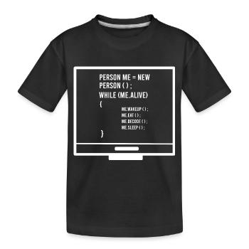Coding Programming Computer Programmer - Kids' Premium Organic T-Shirt - black - Front