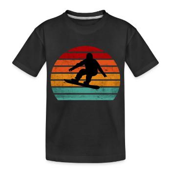 Snowboarder Vintage Snowboarding - Kids' Premium Organic T-Shirt - black - Front