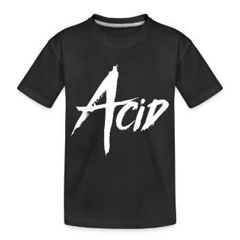 ACID - Kinder Premium Bio T-Shirt - Schwarz - Vorne