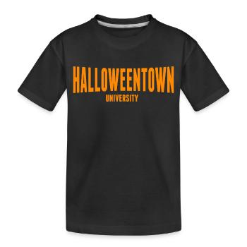 spooky vibes witch club halloween saying pumpkin - Kids' Premium Organic T-Shirt - black - Front