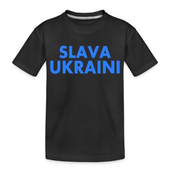 Ukraine - Kids' Premium Organic T-Shirt - black - Front