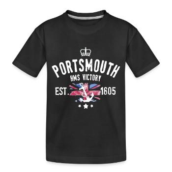 Portsmouth HMS Victory - T-shirt bio Premium Enfant - noir - Devant