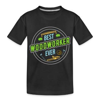 Bûcheron Bûcheron Tronçonneuse - T-shirt bio Premium Enfant - noir - Devant