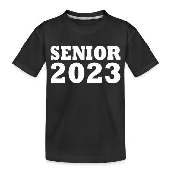 Senior 2023 - Kinder Premium Bio T-Shirt - Schwarz - Vorne