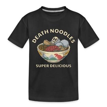 Nudeln des Todes Fleischbällchen - Kinder Premium Bio T-Shirt - Schwarz - Vorne